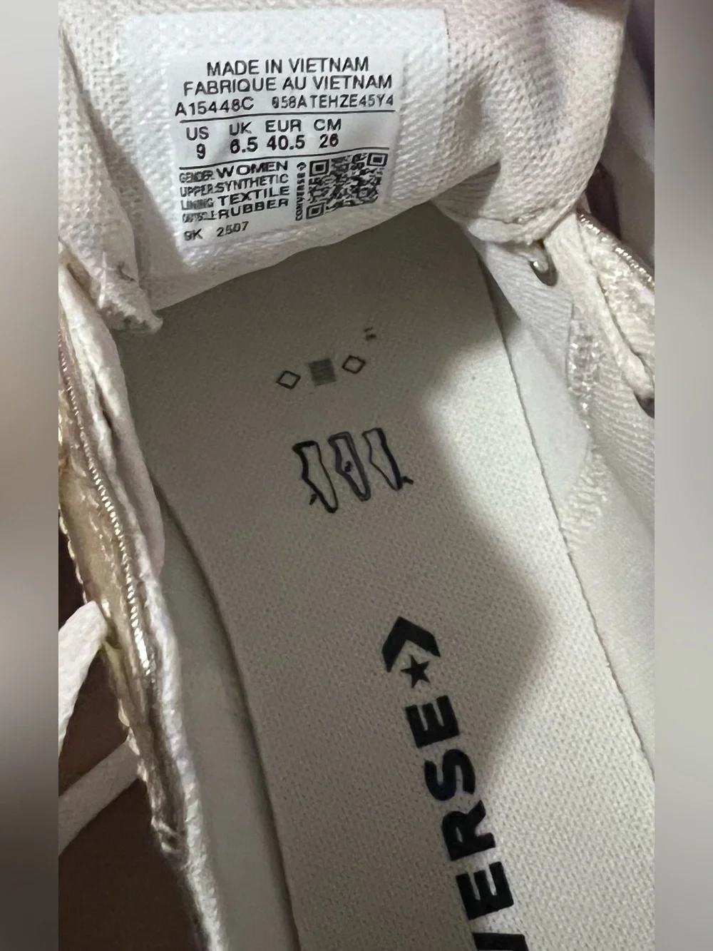 9 Converse Chuck Taylor Lucky Ox Women's gold Metallic Low Top Sneakers NEW BOX - Picture 9 of 10